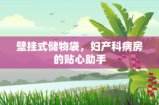 壁挂式储物袋，妇产科病房的贴心助手