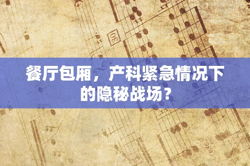 餐厅包厢，产科紧急情况下的隐秘战场？