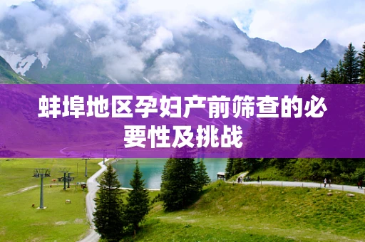 蚌埠地区孕妇产前筛查的必要性及挑战