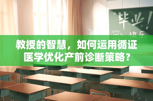 教授的智慧，如何运用循证医学优化产前诊断策略？