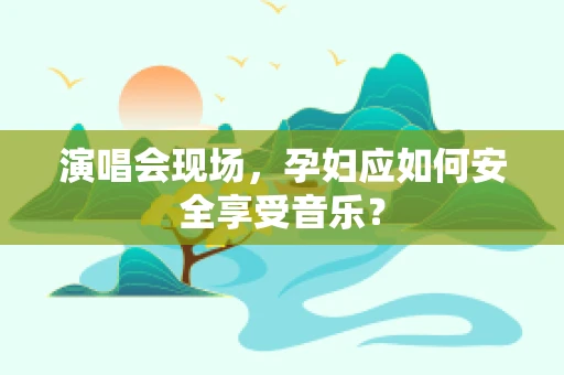 演唱会现场，孕妇应如何安全享受音乐？