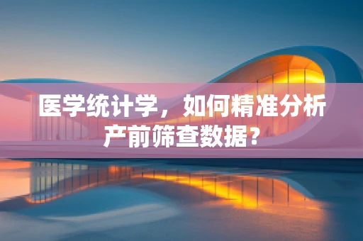 医学统计学，如何精准分析产前筛查数据？