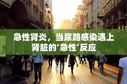 急性肾炎，当尿路感染遇上肾脏的‘急性’反应