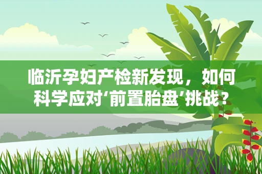 临沂孕妇产检新发现，如何科学应对‘前置胎盘’挑战？