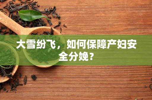 大雪纷飞，如何保障产妇安全分娩？