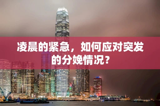 凌晨的紧急，如何应对突发的分娩情况？