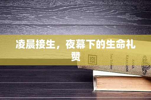 凌晨接生，夜幕下的生命礼赞