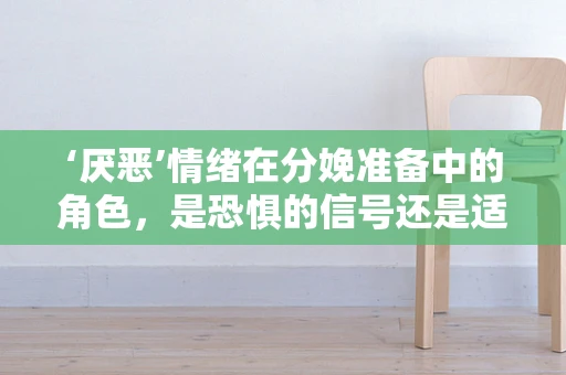 ‘厌恶’情绪在分娩准备中的角色，是恐惧的信号还是适应的机制？