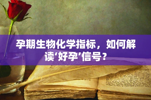 孕期生物化学指标，如何解读‘好孕’信号？