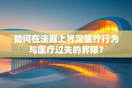 如何在法庭上界定医疗行为与医疗过失的界限？