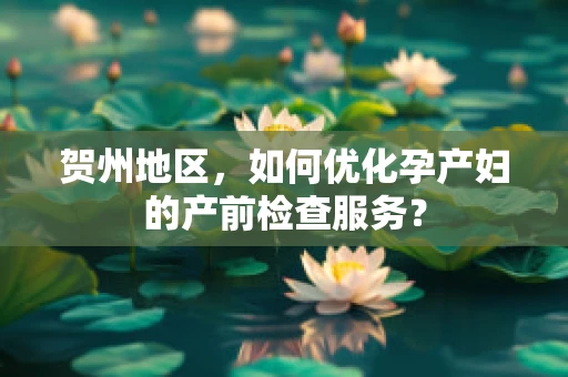 贺州地区，如何优化孕产妇的产前检查服务？