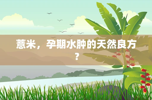 薏米，孕期水肿的天然良方？