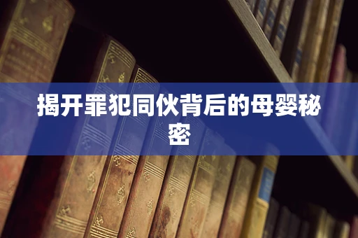 揭开罪犯同伙背后的母婴秘密