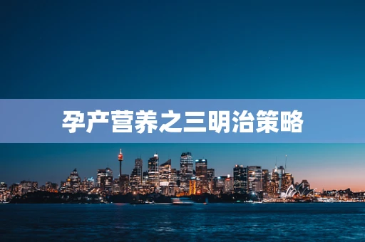孕产营养之三明治策略